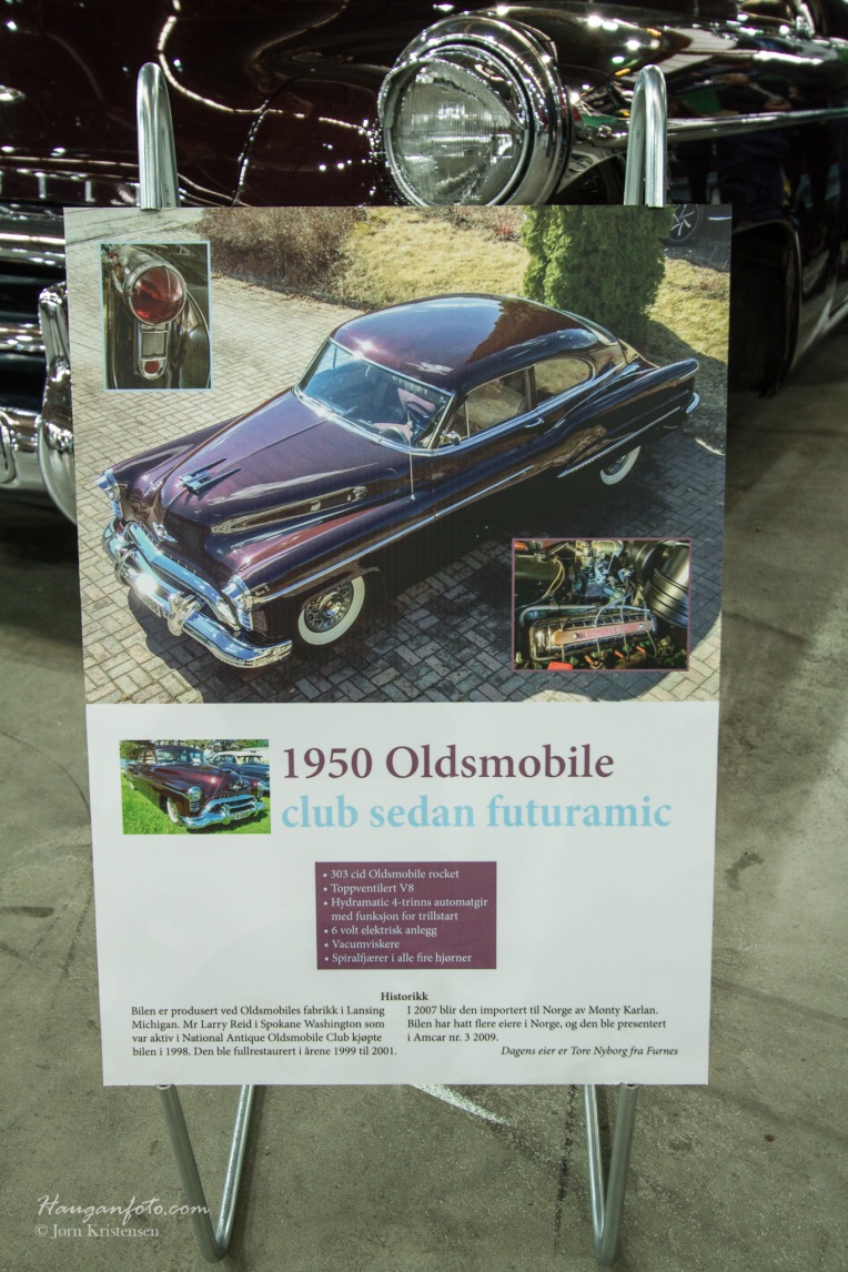 Skikkelig pen Oldsmobile hadde plakaten sin i orden.